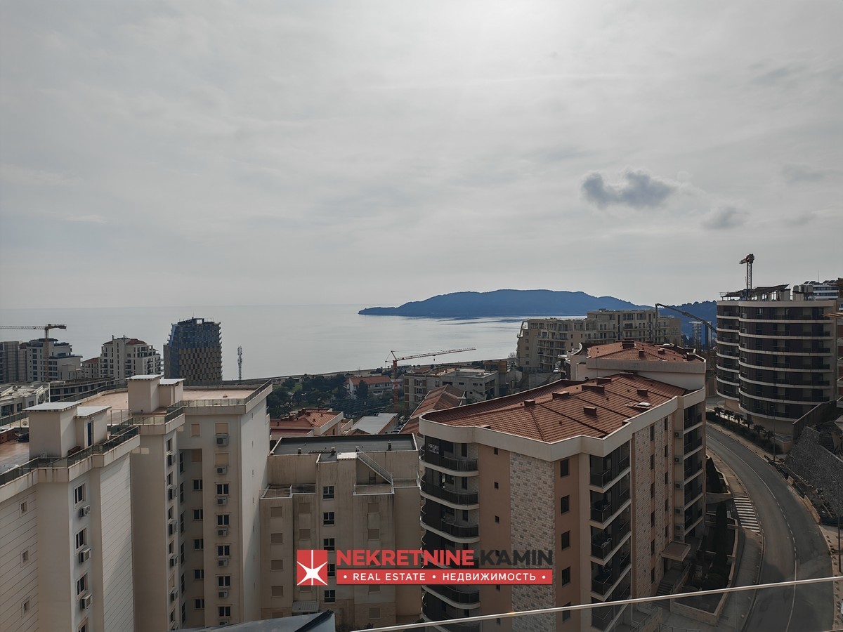 Jednosoban stan u novogradnji, s pogledom na more, Bečići